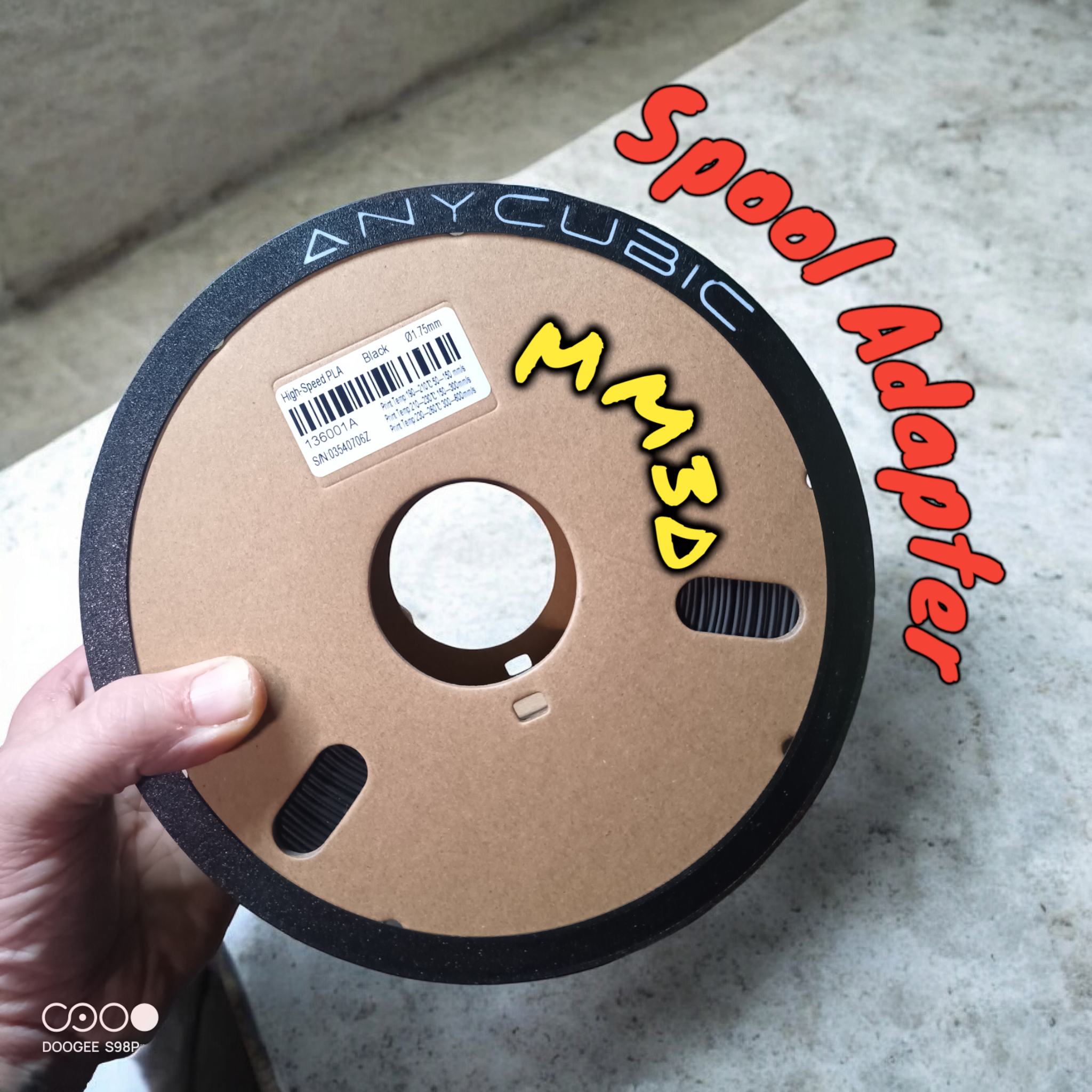 Adapter for Anycubic filament spools
