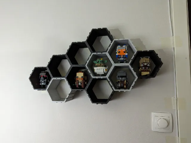 BrickHeadz Hexagon Shelf Display