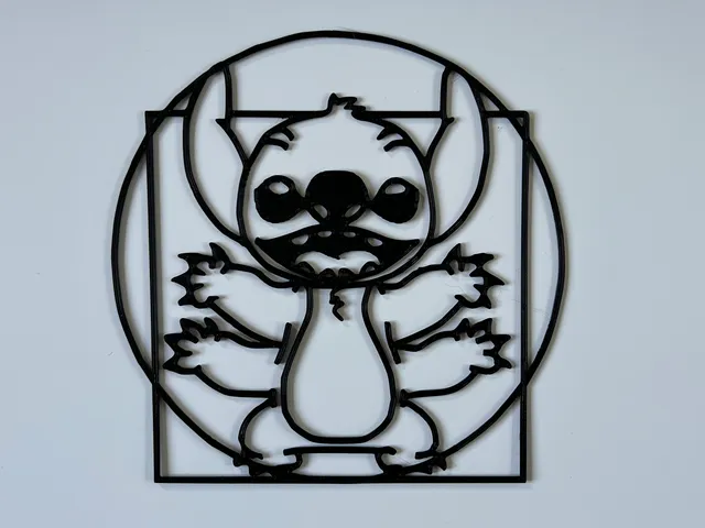 Stitch Vitruvian Man Wall Art