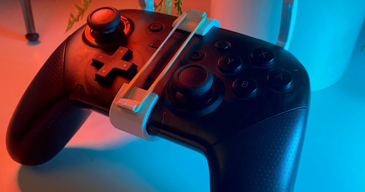 Nintendo switch pro controller print in place snap on trigger extenders