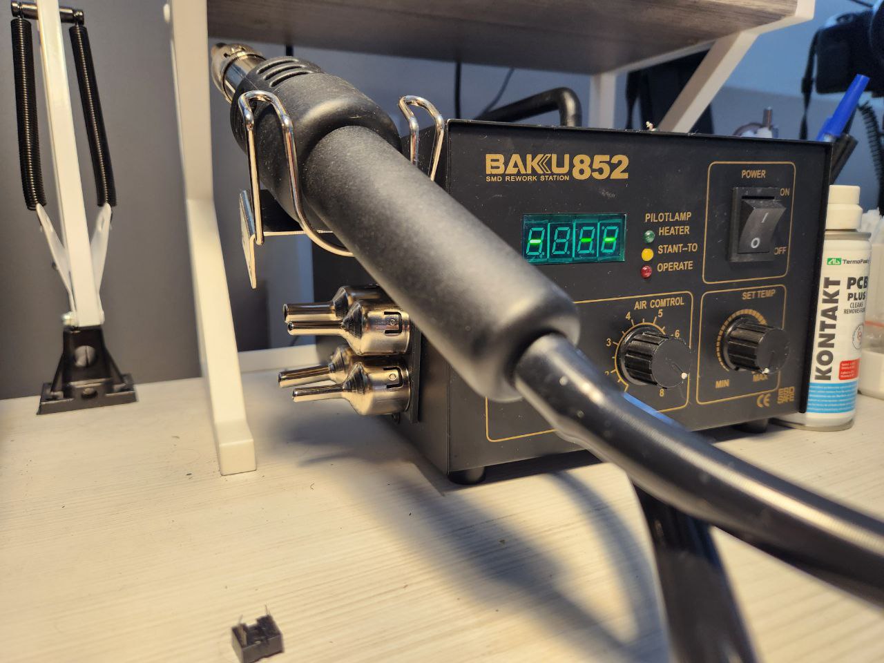 hot gun, rework station nozzle holder Baku 852 — miniatura 4