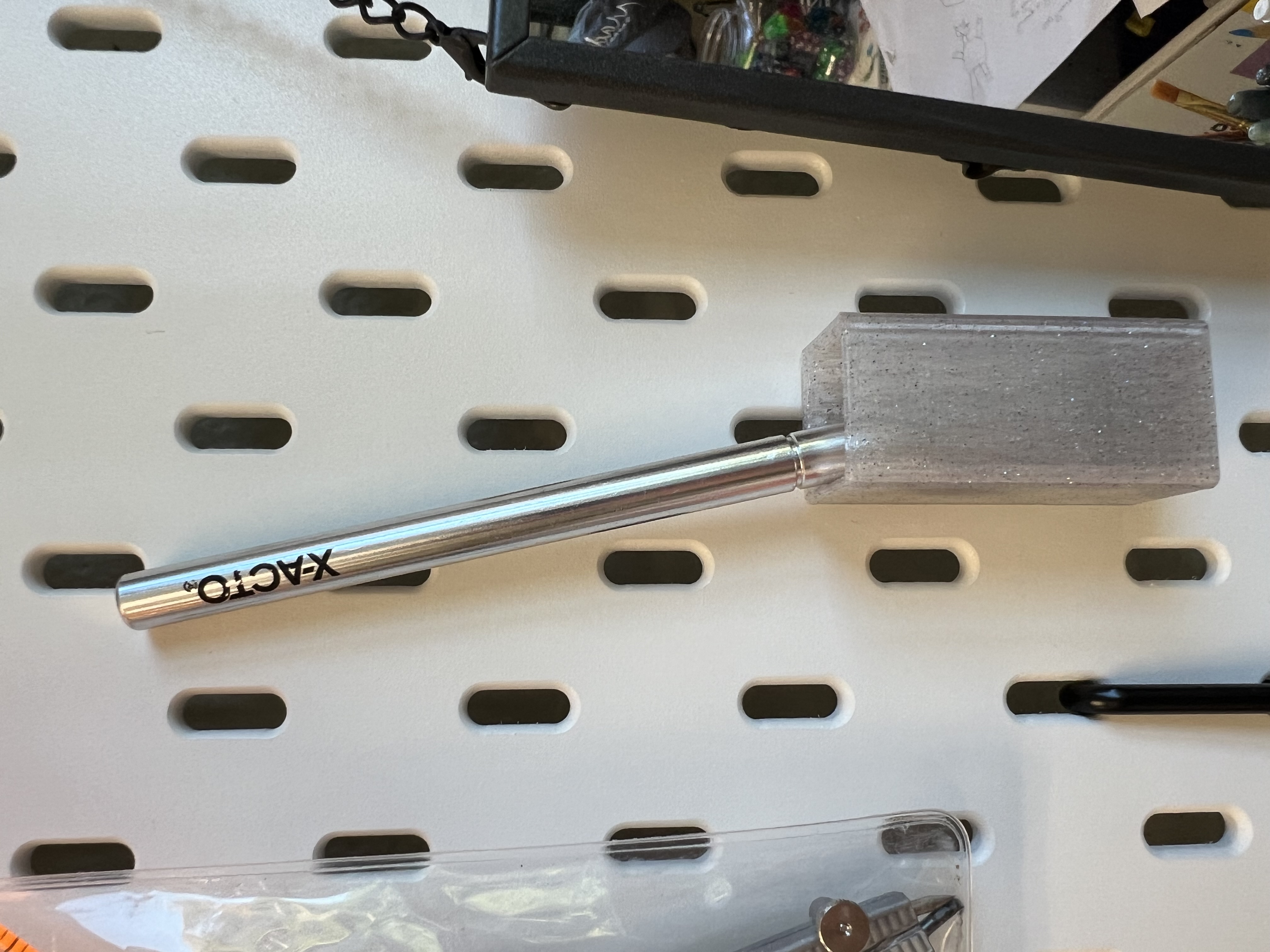 IKEA Skadis thin box with built in hook