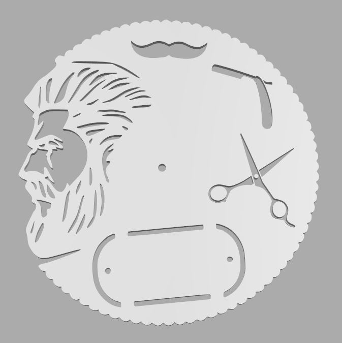 Barber shop clock