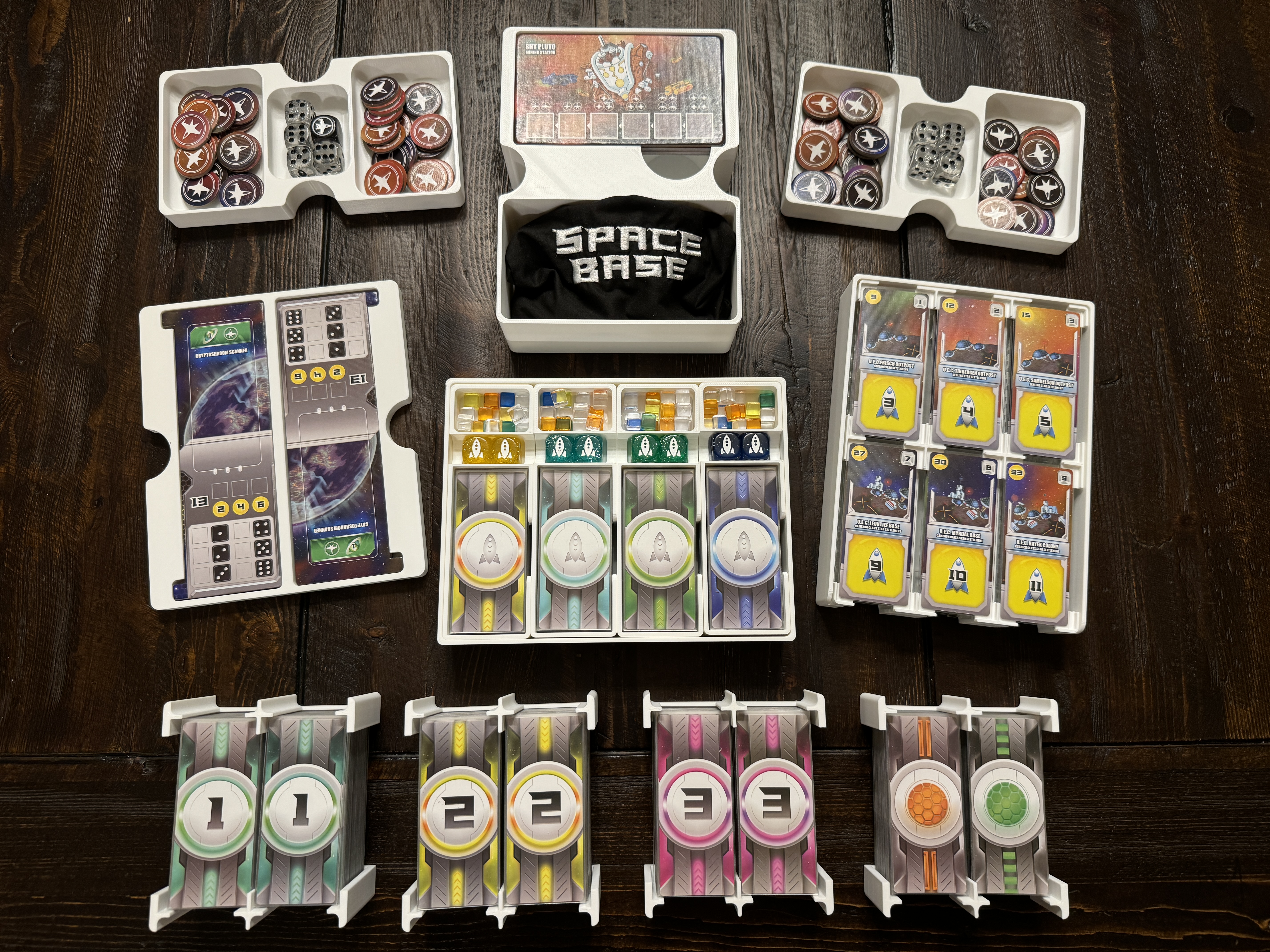 Space Base Insert / Organizer - Holds All Expansions Through Genesis in the Command Station Box