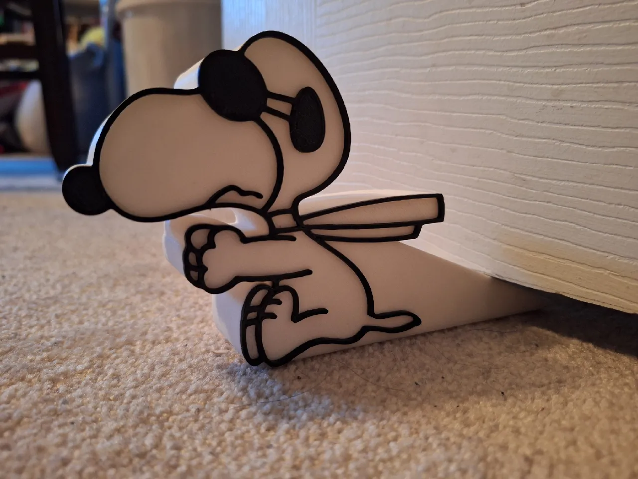Snoopy Flying Ace Door Stop by southbaygsr | Download free STL model ...