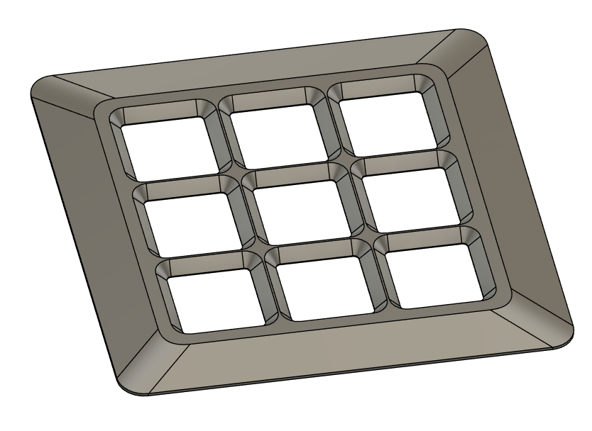 Standard 3x3 Rubik's cube sticker stencil