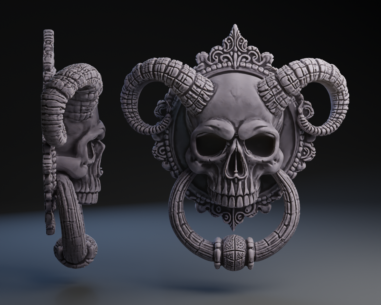 Gothic Skull Door Knocker