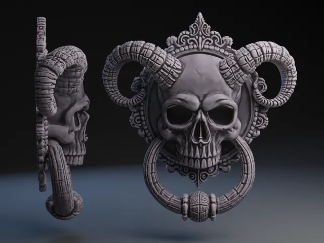 Gothic Skull Door Knocker