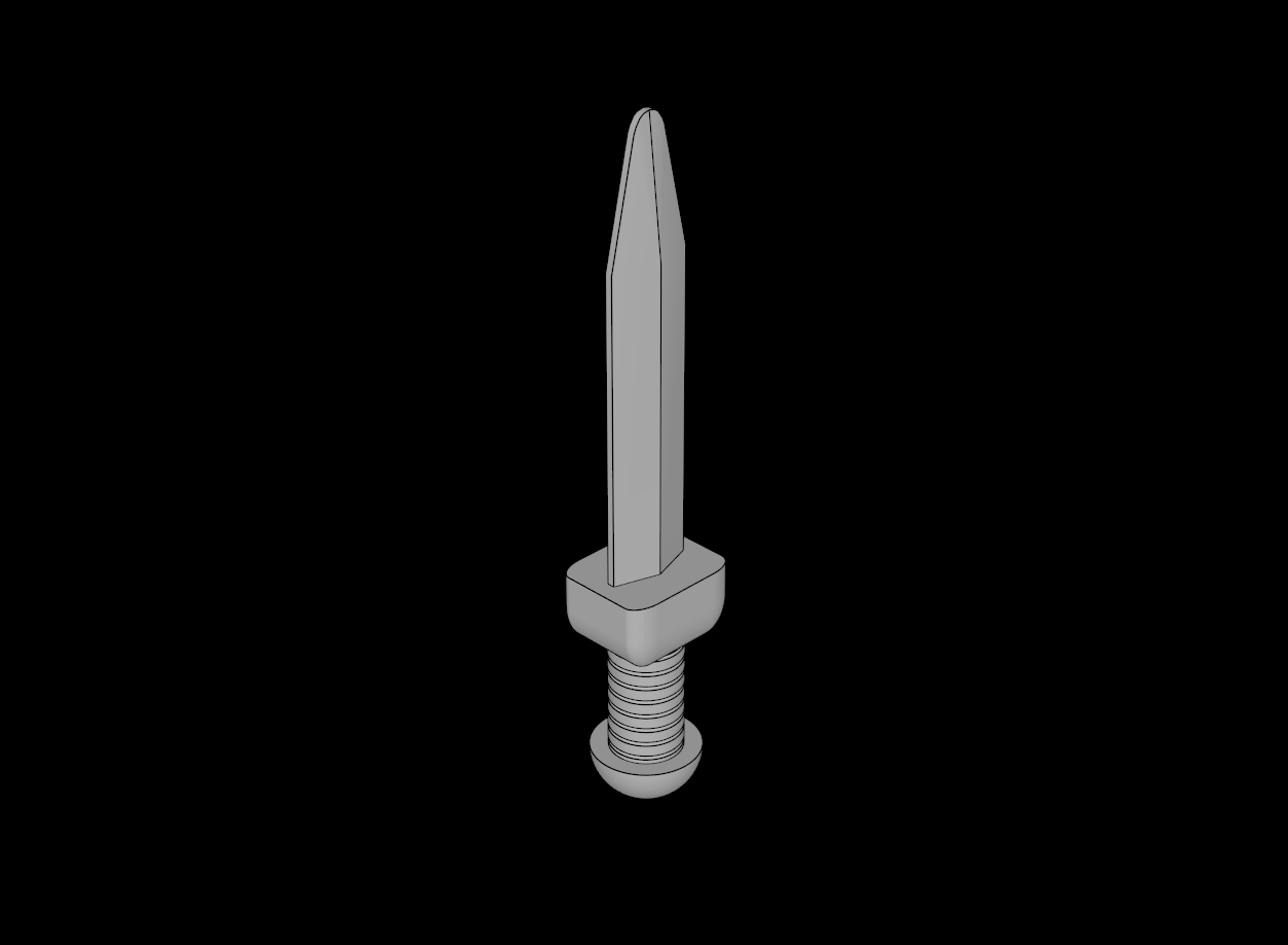 Lego Compatible (18034.dat) Minifig Sword Roman Gladius with Thick Crossguard