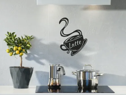 2D wall art decor latté