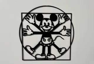 Mickey Mouse Vitruvian Man Wall Art