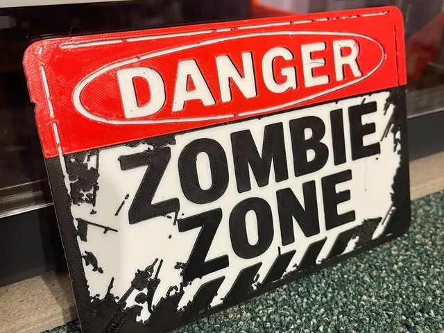 Sign Zombie Zone
