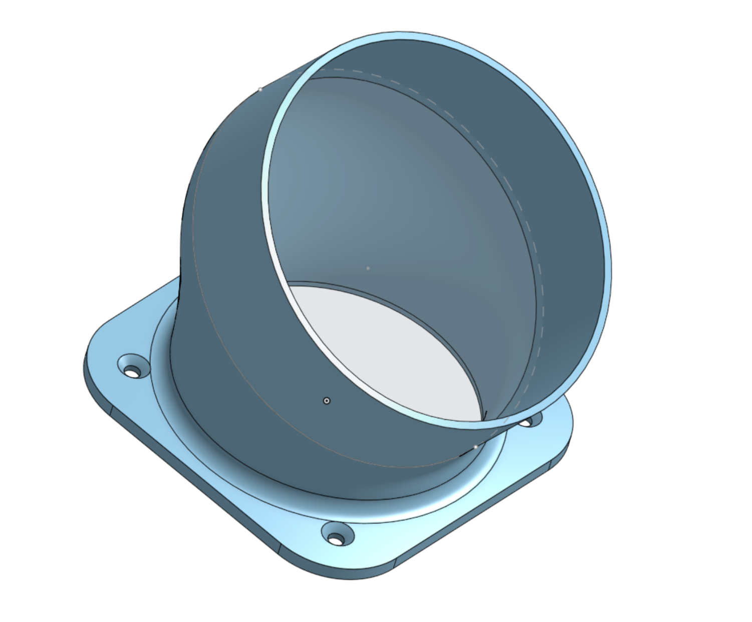 Qidi Plus 4 rear vent to 100mm (4”) duct adapter