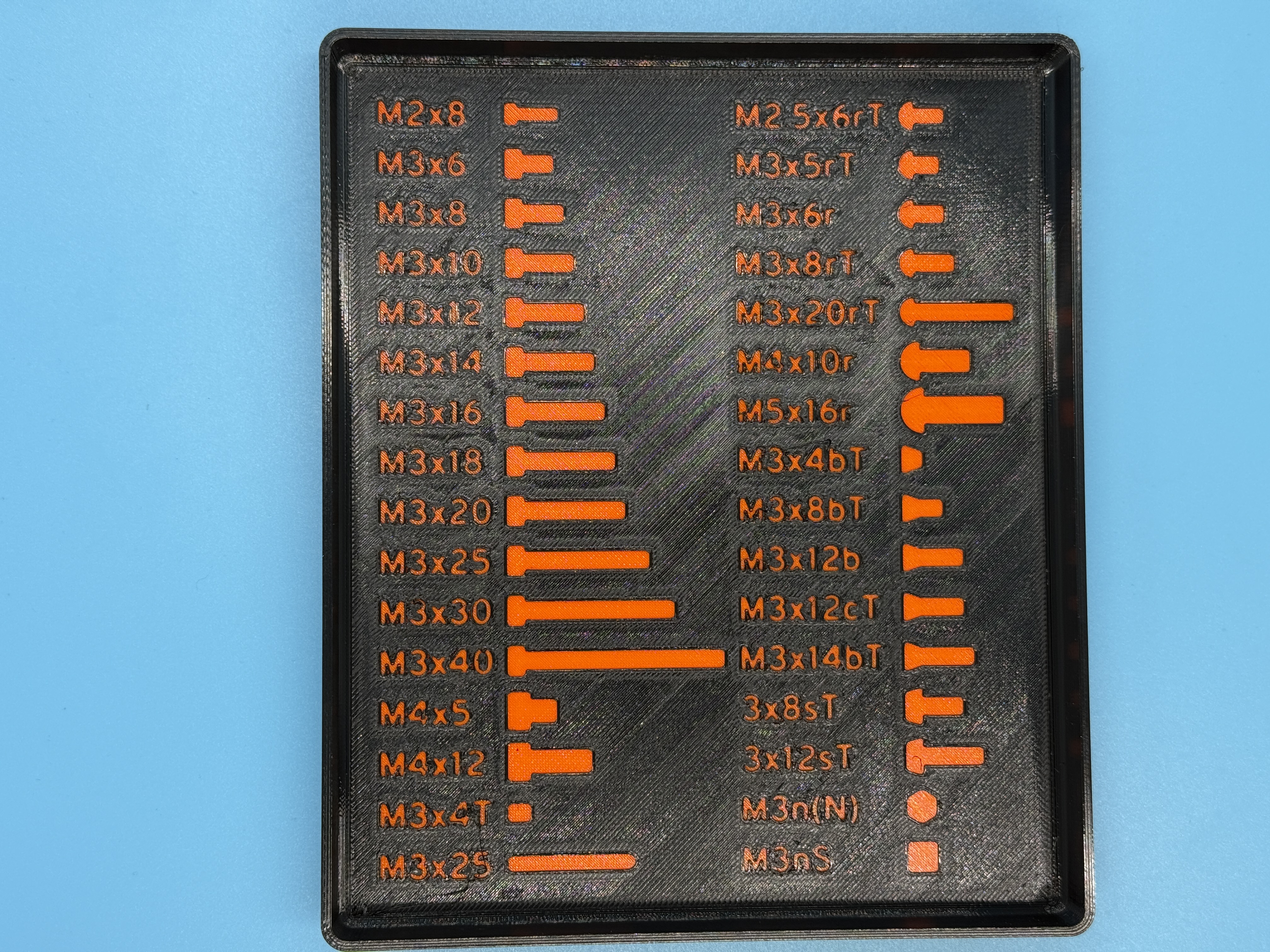 Comprehensive Sorting/Sizing Tray for Prusa Fasteners and Spare Parts