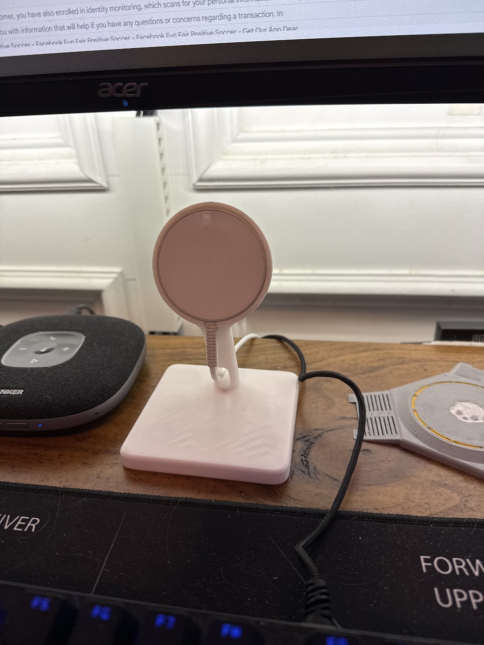 Magsafe Stand for ESR Halolock mini charger with added weight 3D model thumbnail