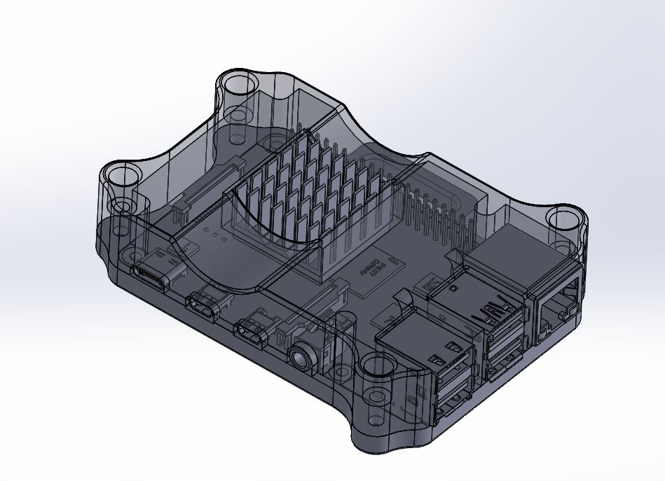 PI 4b passive cooling case
