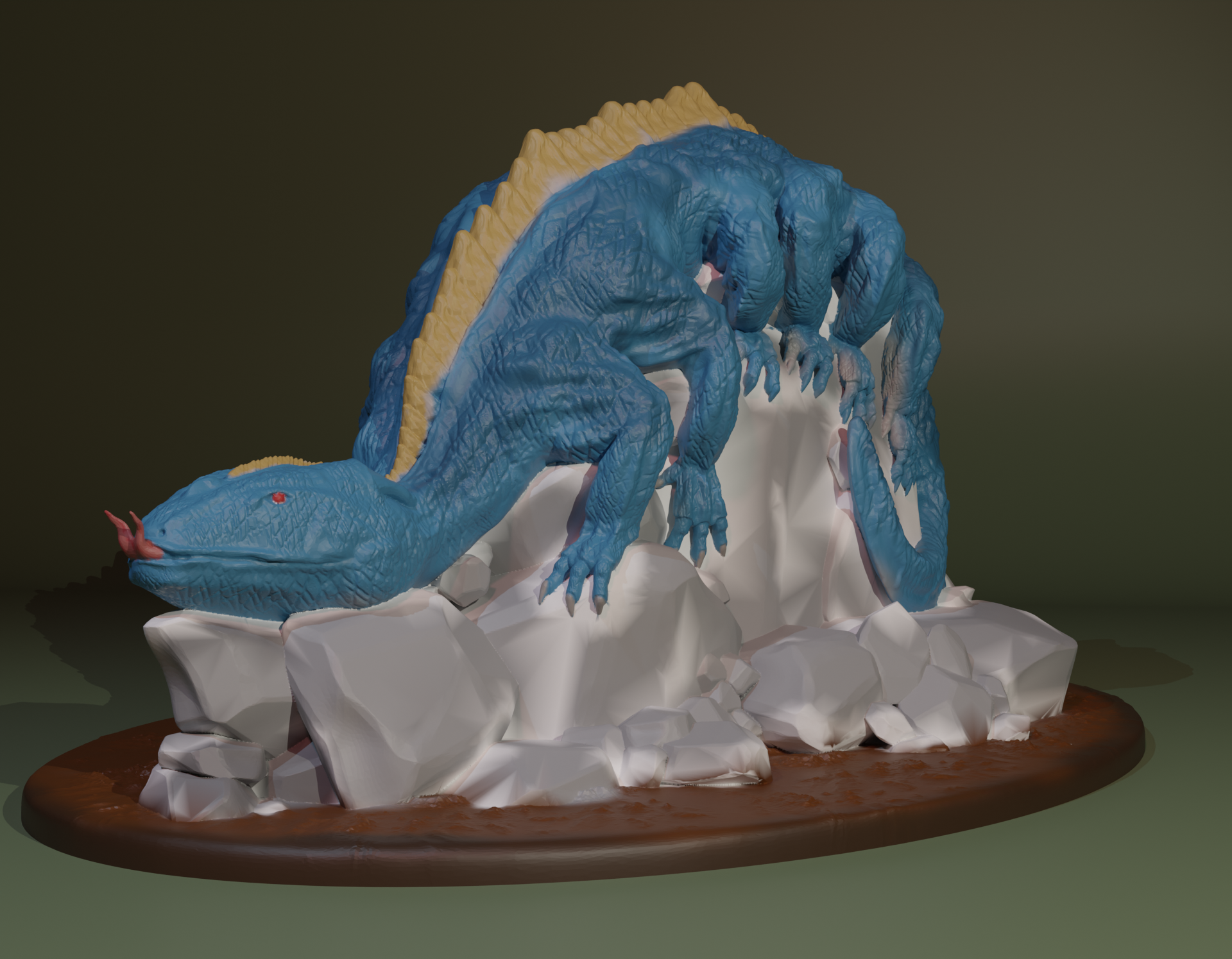 Behir - D&D Miniature (Supportless/FDM Friendly)