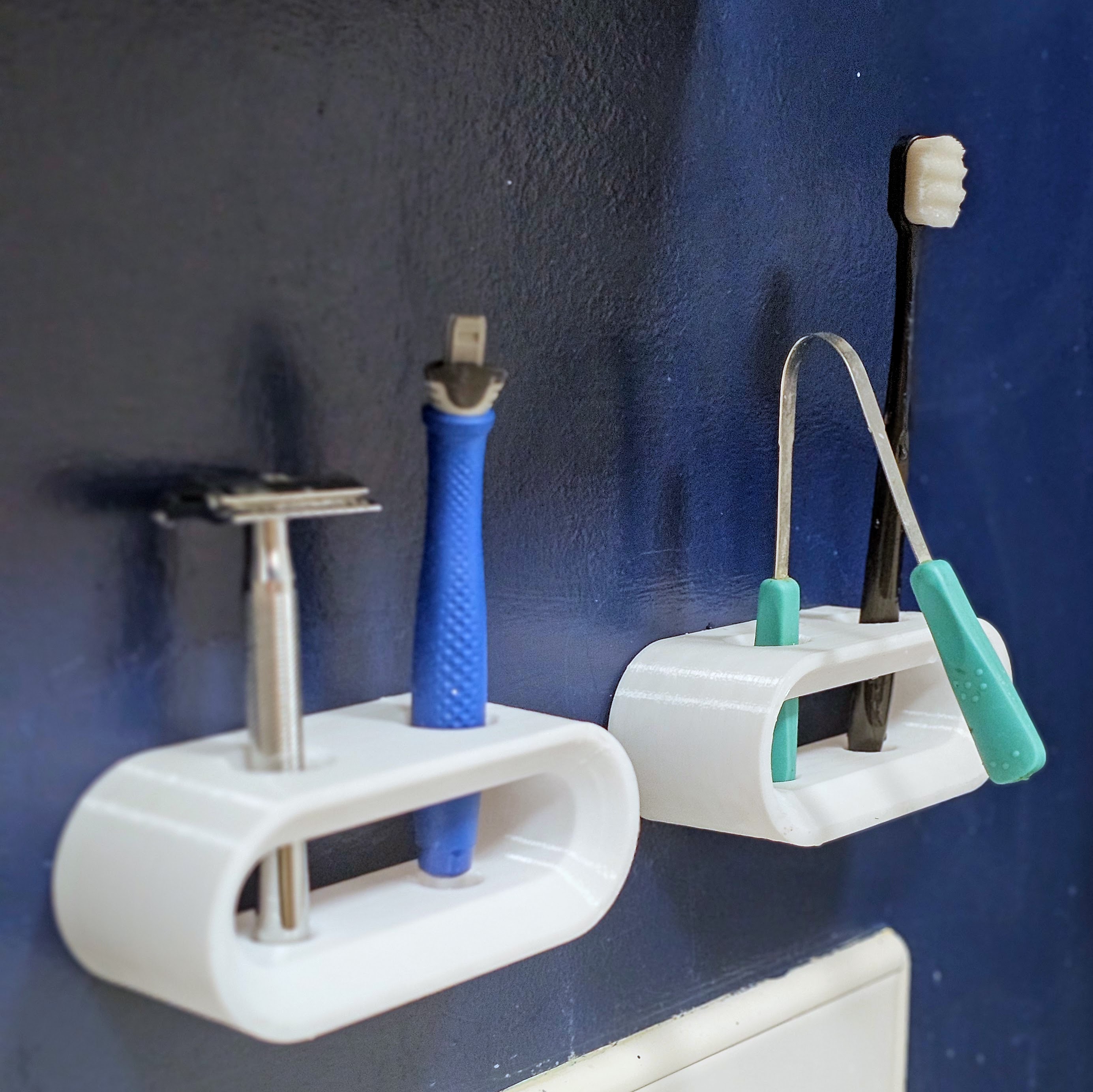 Toothbrush and toothpaste holder