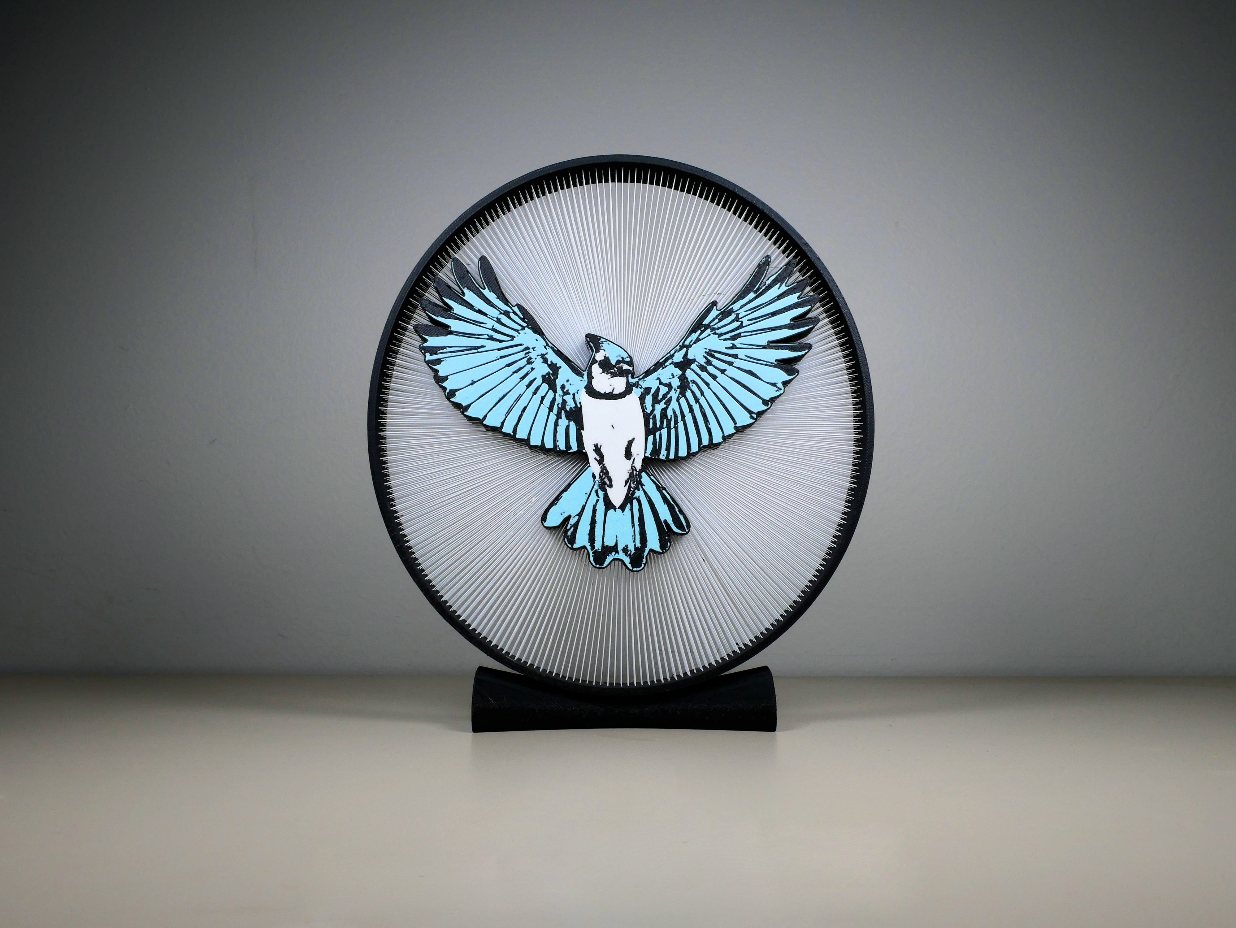 Blue Jay String Art