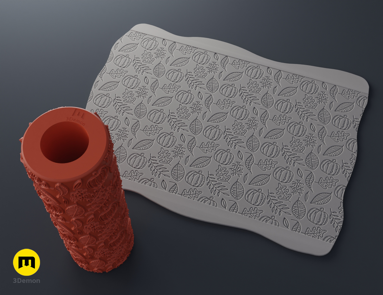 Miniatura 22 do modelo 3D Autumn Texture Rollers