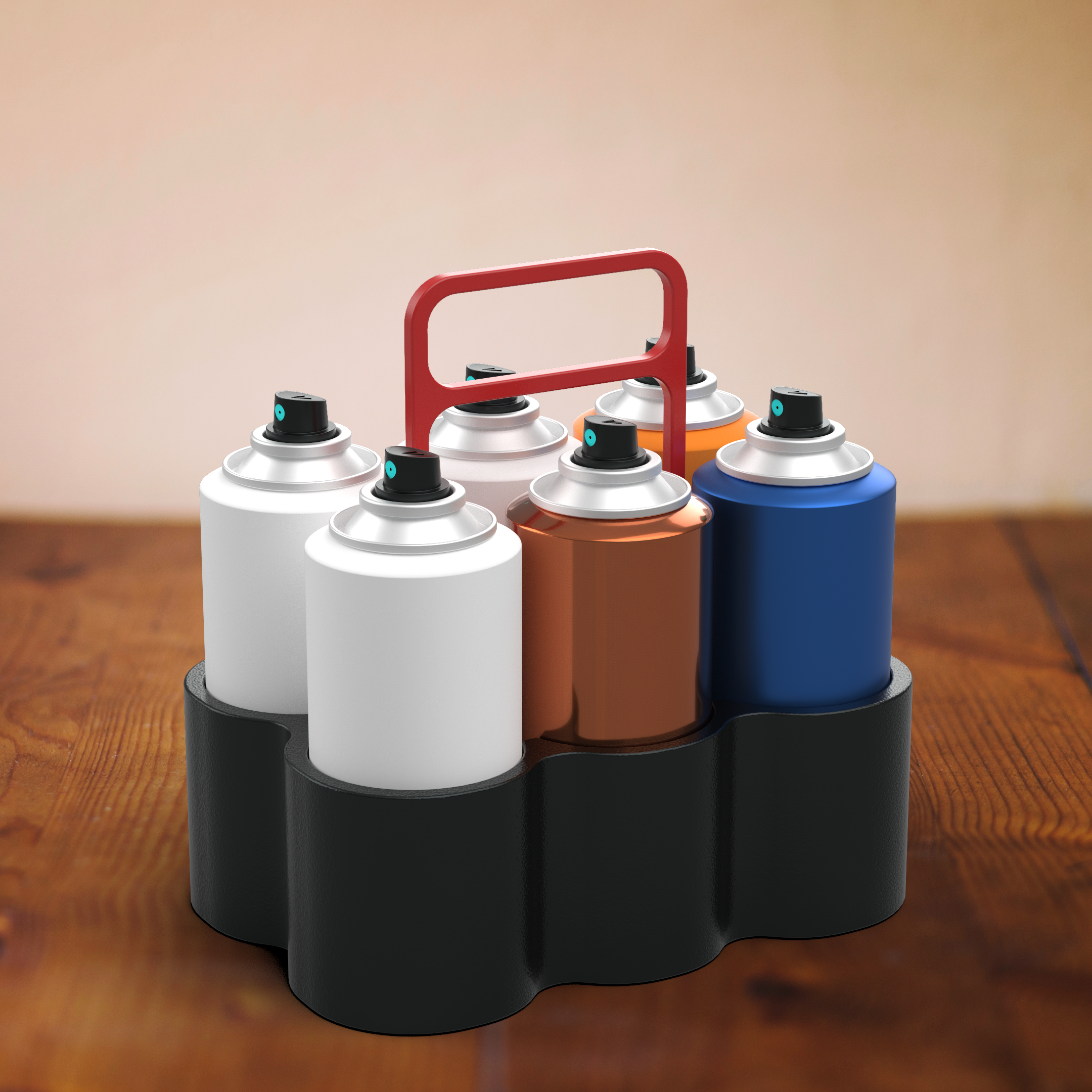 Six Can Caddy with Handle