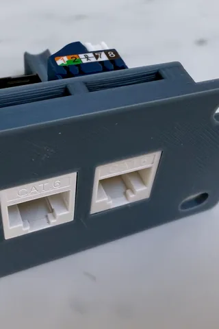 Keystone Patch Panel by tomasf | Download free STL model | Printables.com