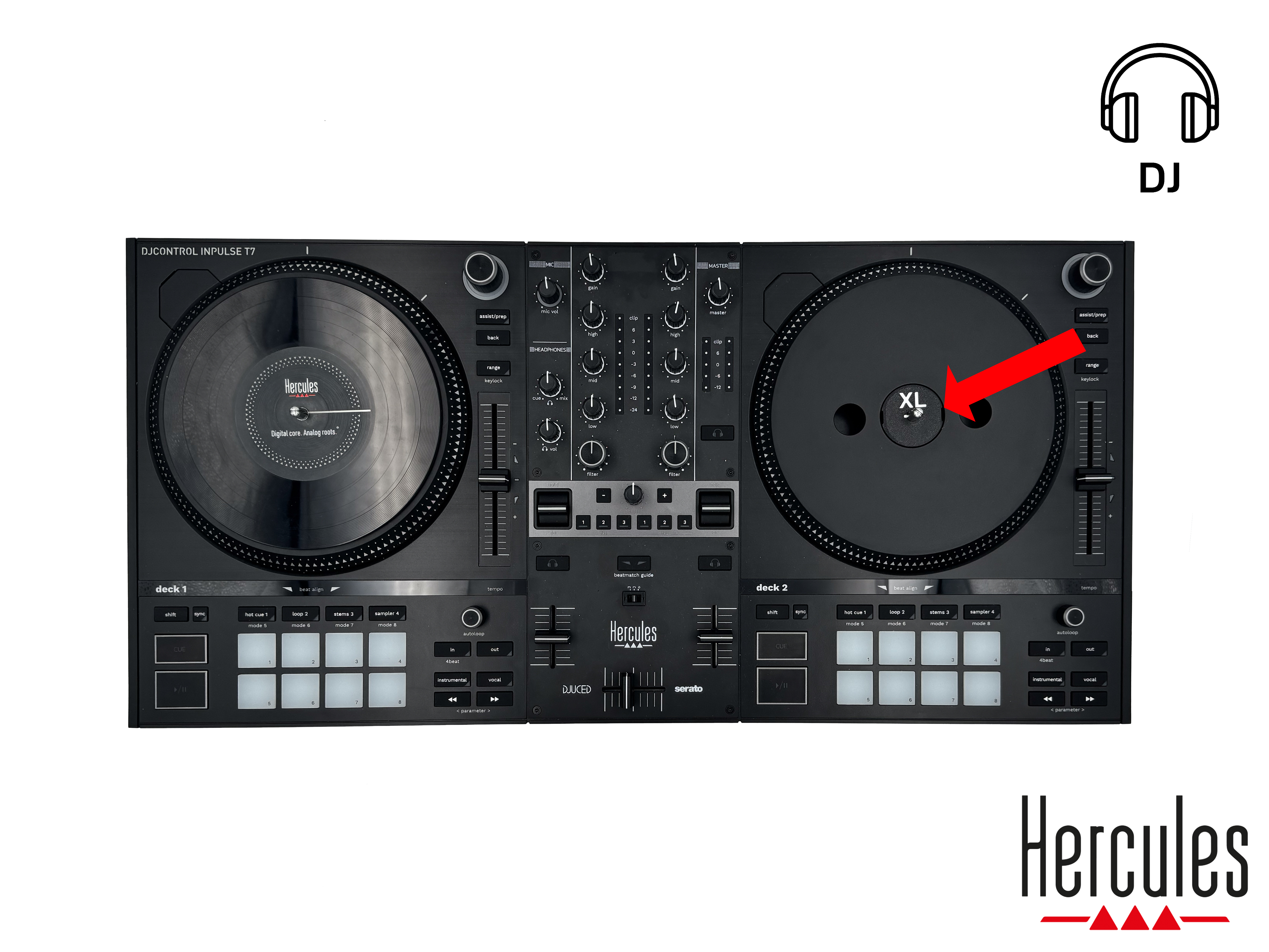 DJControl Inpulse T7 Backspin Washers