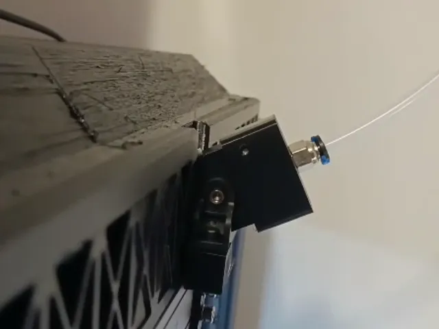 Sovol SV08 Filament runout sensor pneumatic connector for PTFE tube (intake direction) + bracket for top mounting