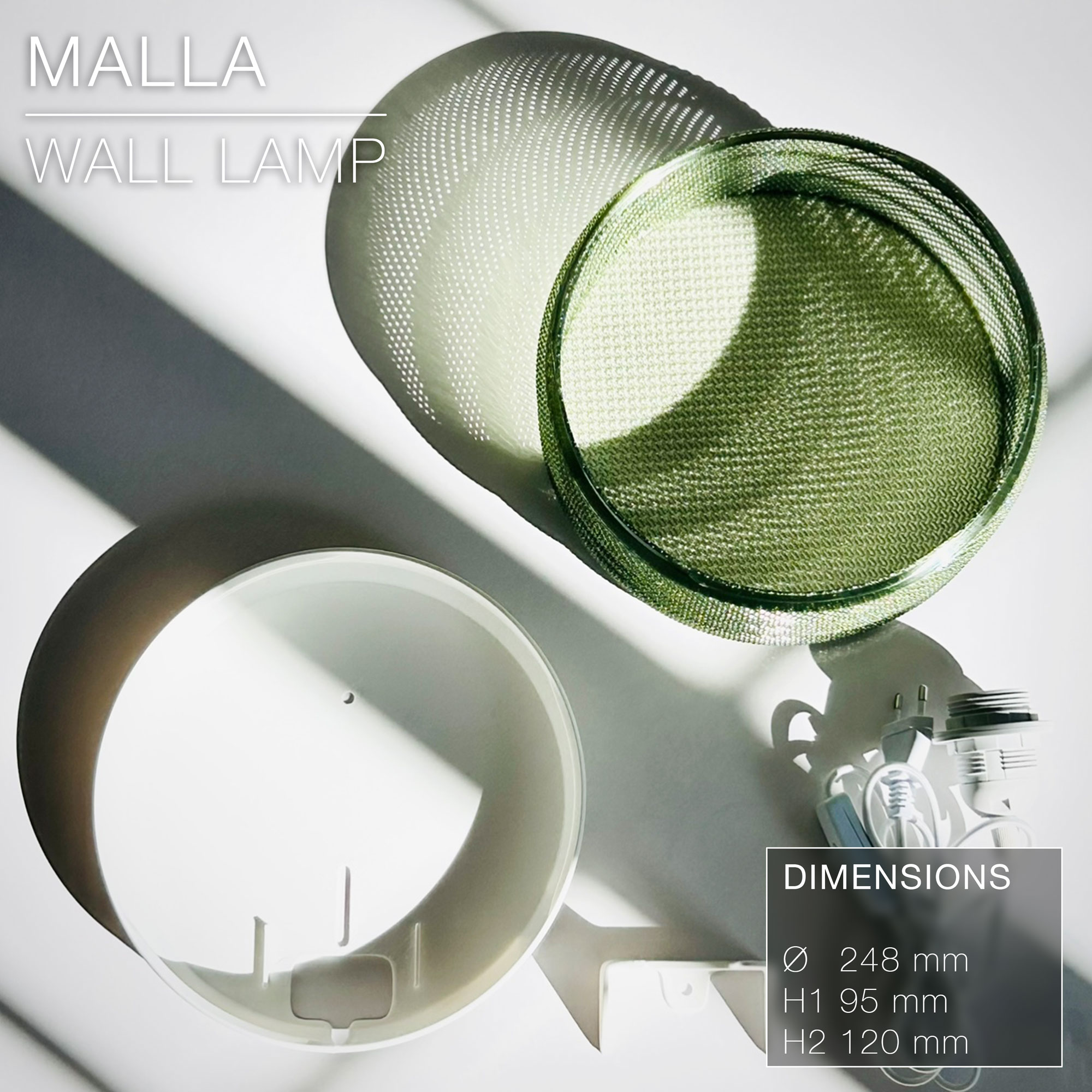 MALLA | Woven Wall Lamp E14/26/27 by Charles Regaud | Printables Store