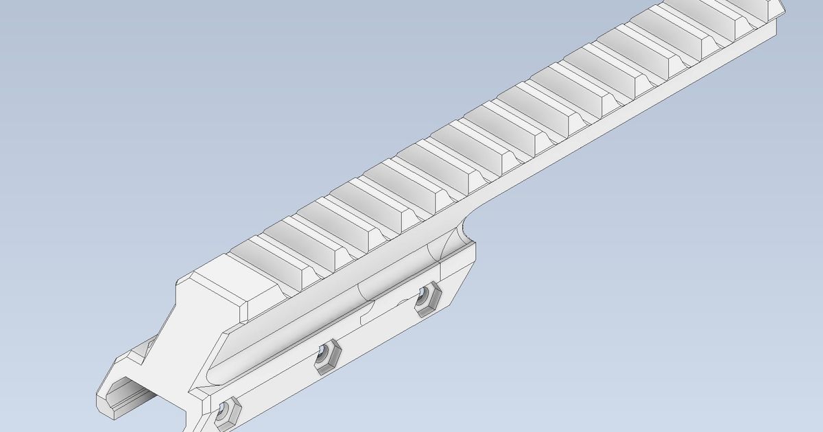 Picatinnyrail offset riser by Ttotheman | Download free STL model ...
