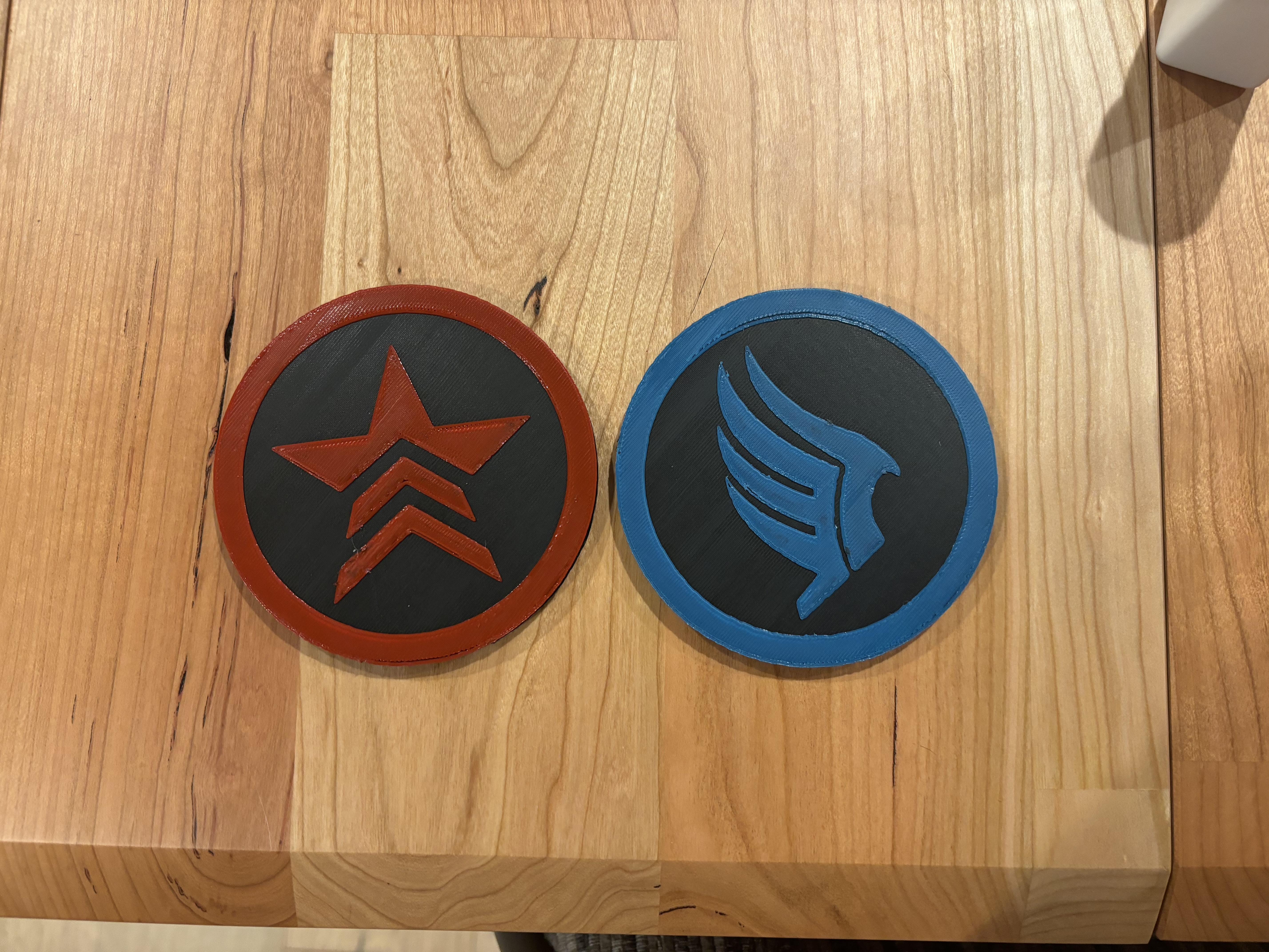 Mass Effect Paragon and Renegade coasters