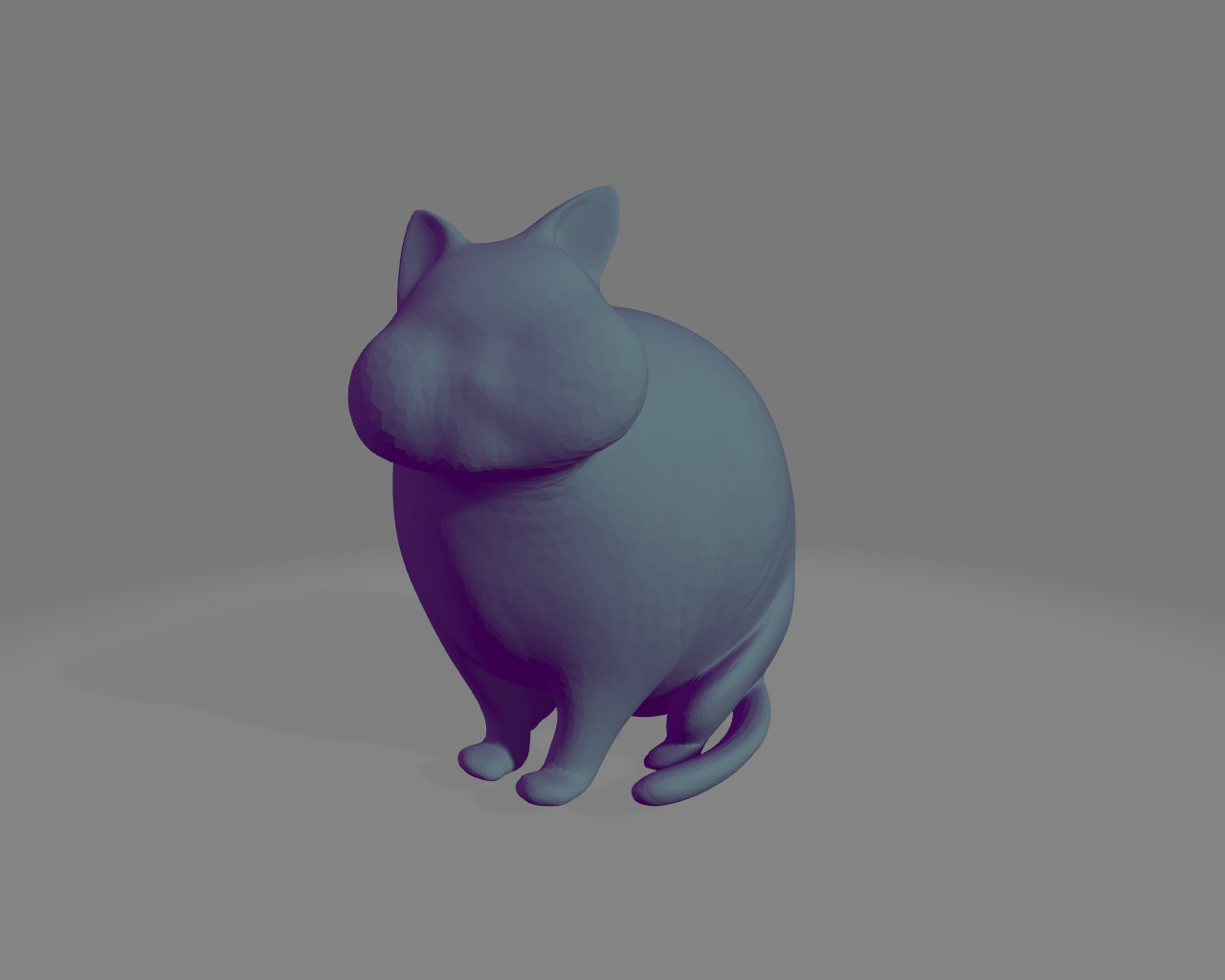 Miniatura 4 do modelo 3D Chubby Cat v1