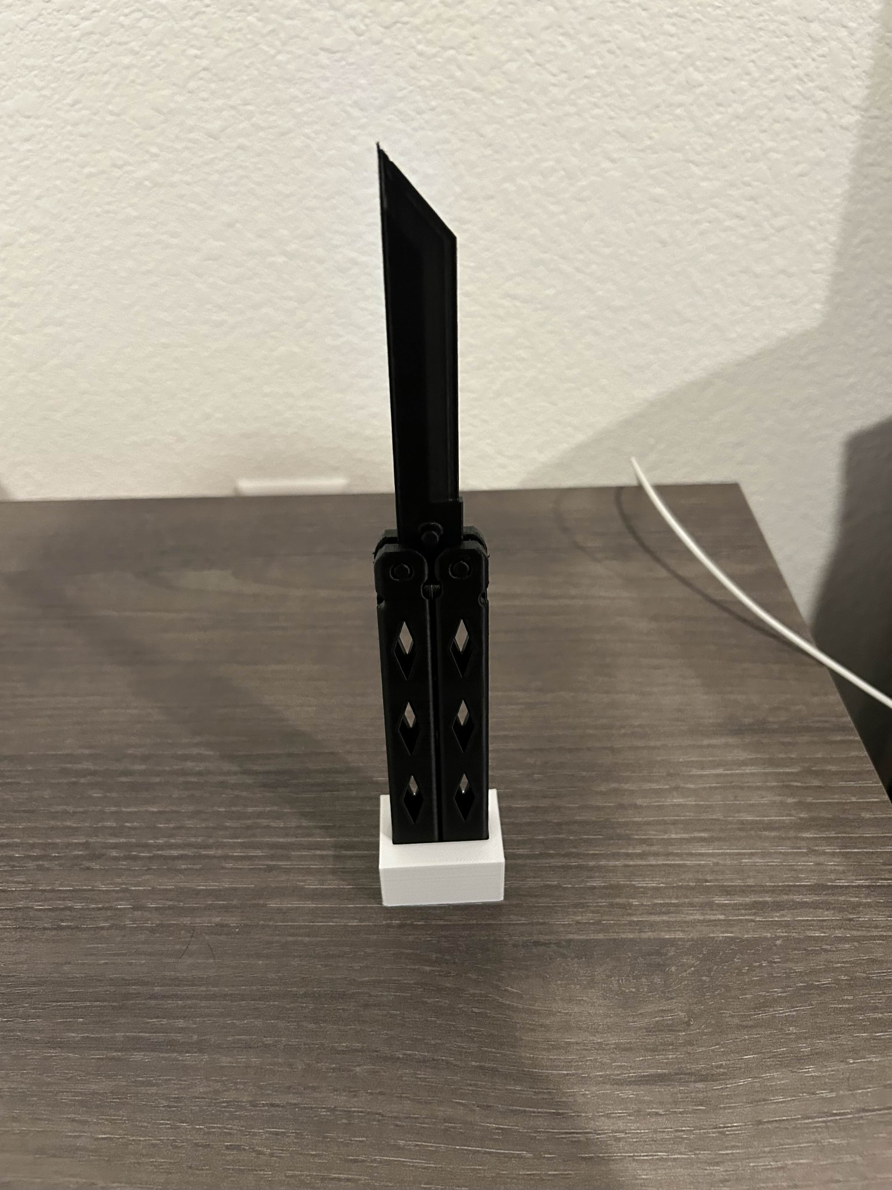 Sanford Prime butterfly knife stand 3D model thumbnail