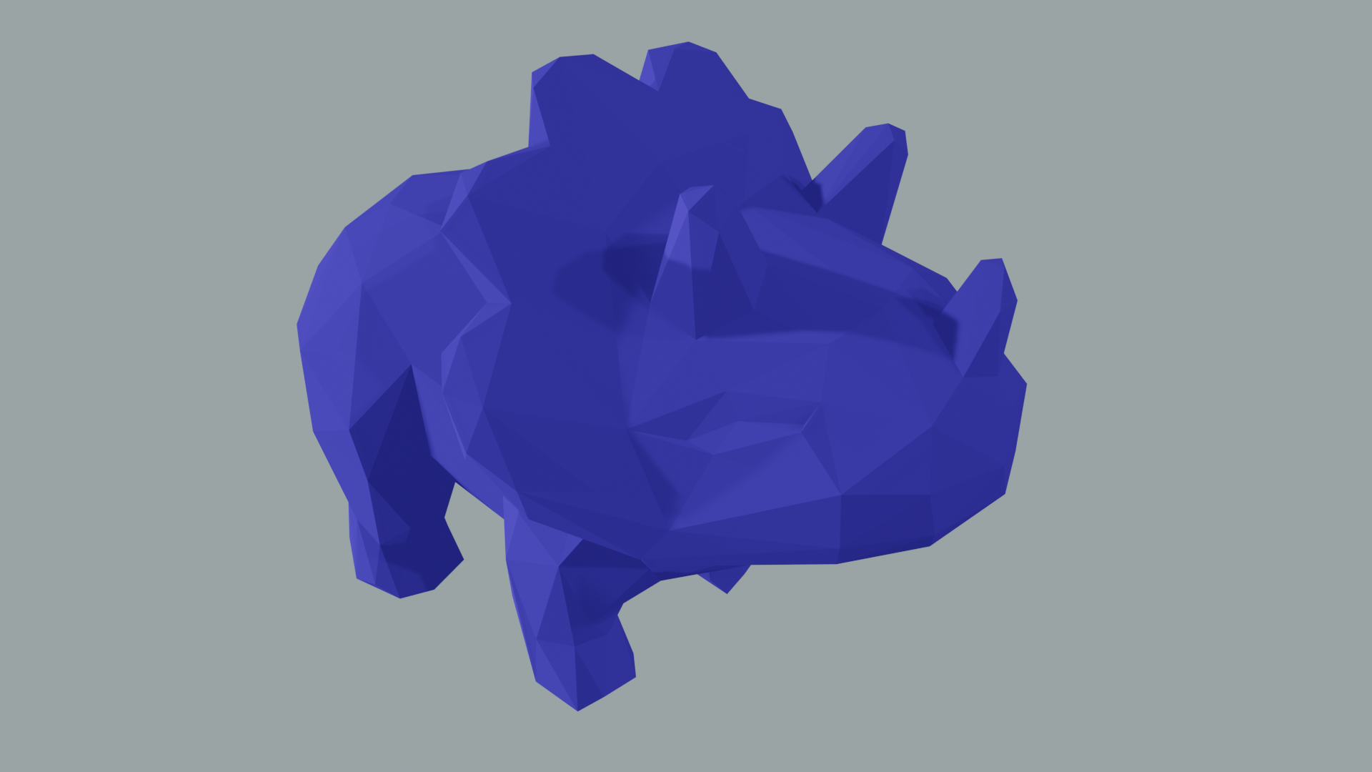 Low Poly Cute Triceratops 3D model thumbnail