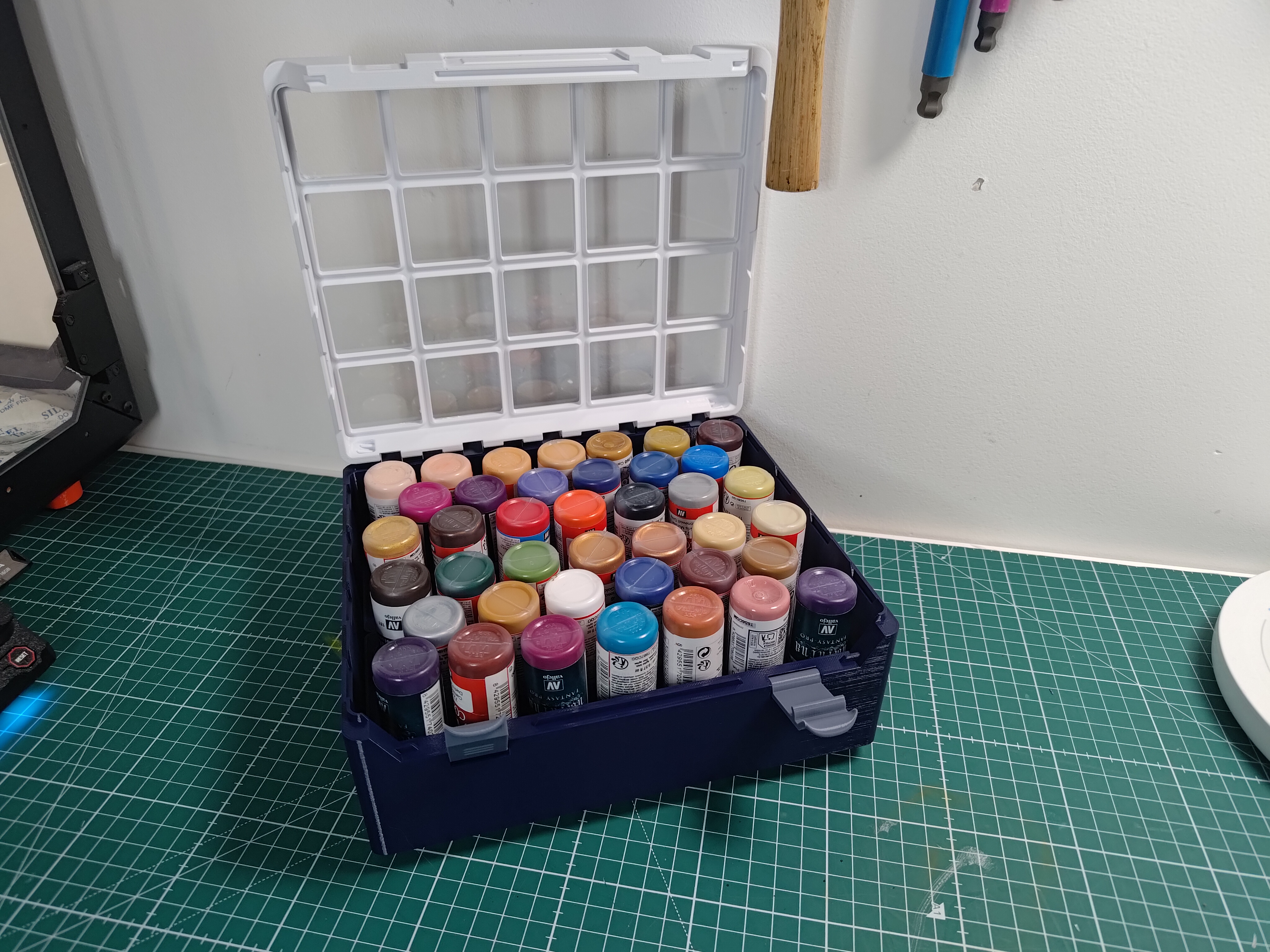 Gridfinity Vallejo Paint Storage by nurdok Download free STL model