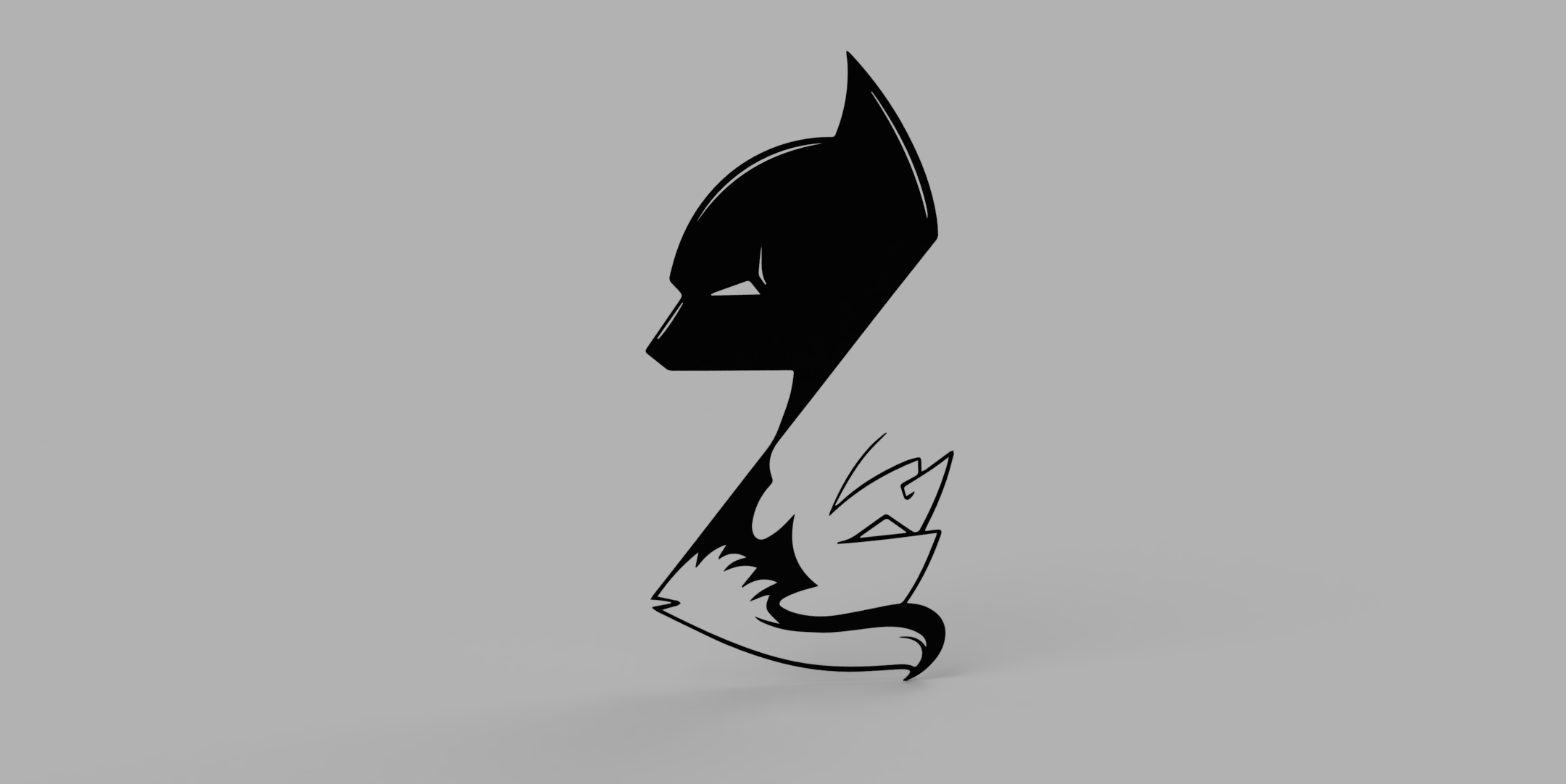 Batman and Joker Line Art