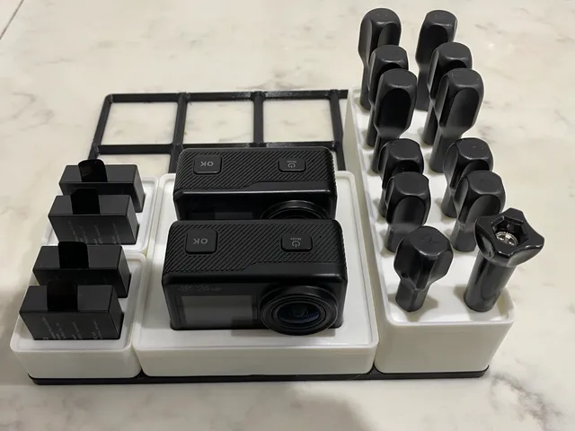 Gridfinity storage for GoPro/action camera mounting screws