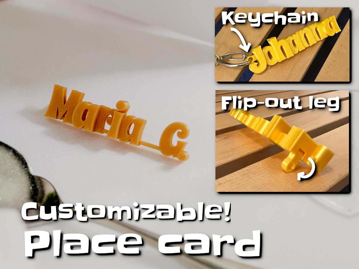 Customizable place card