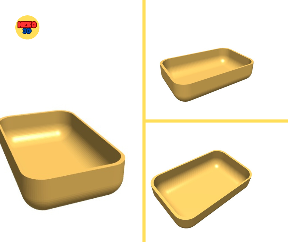 Modern Design Tray With Rounded Corners