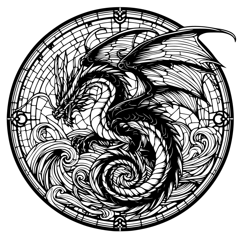 Wall art / fan: Dragon (12)