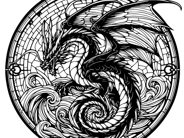 Wall art / fan: Dragon (12)