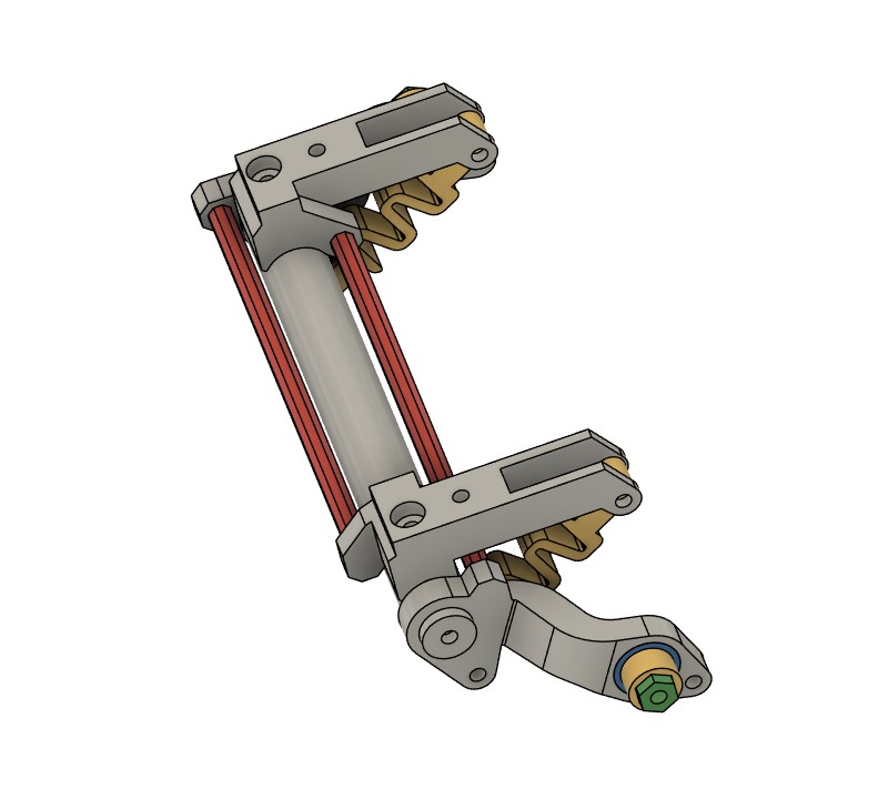 Torsion bar rear suspension for 1/12 RC CAR
