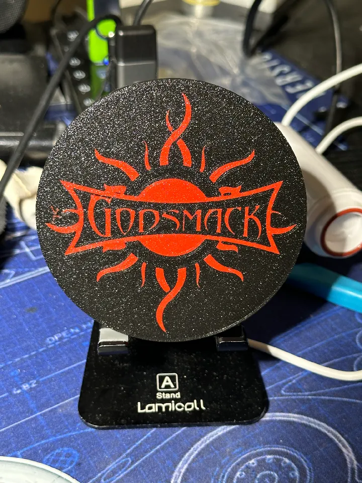Godsmack Logo Coaster by bullrich | Download free STL model ...