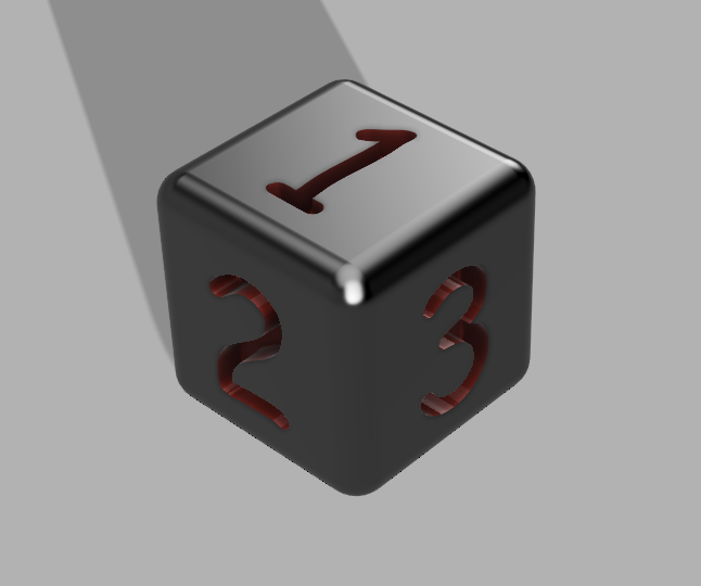 Comic Sans Six-Sided Dice