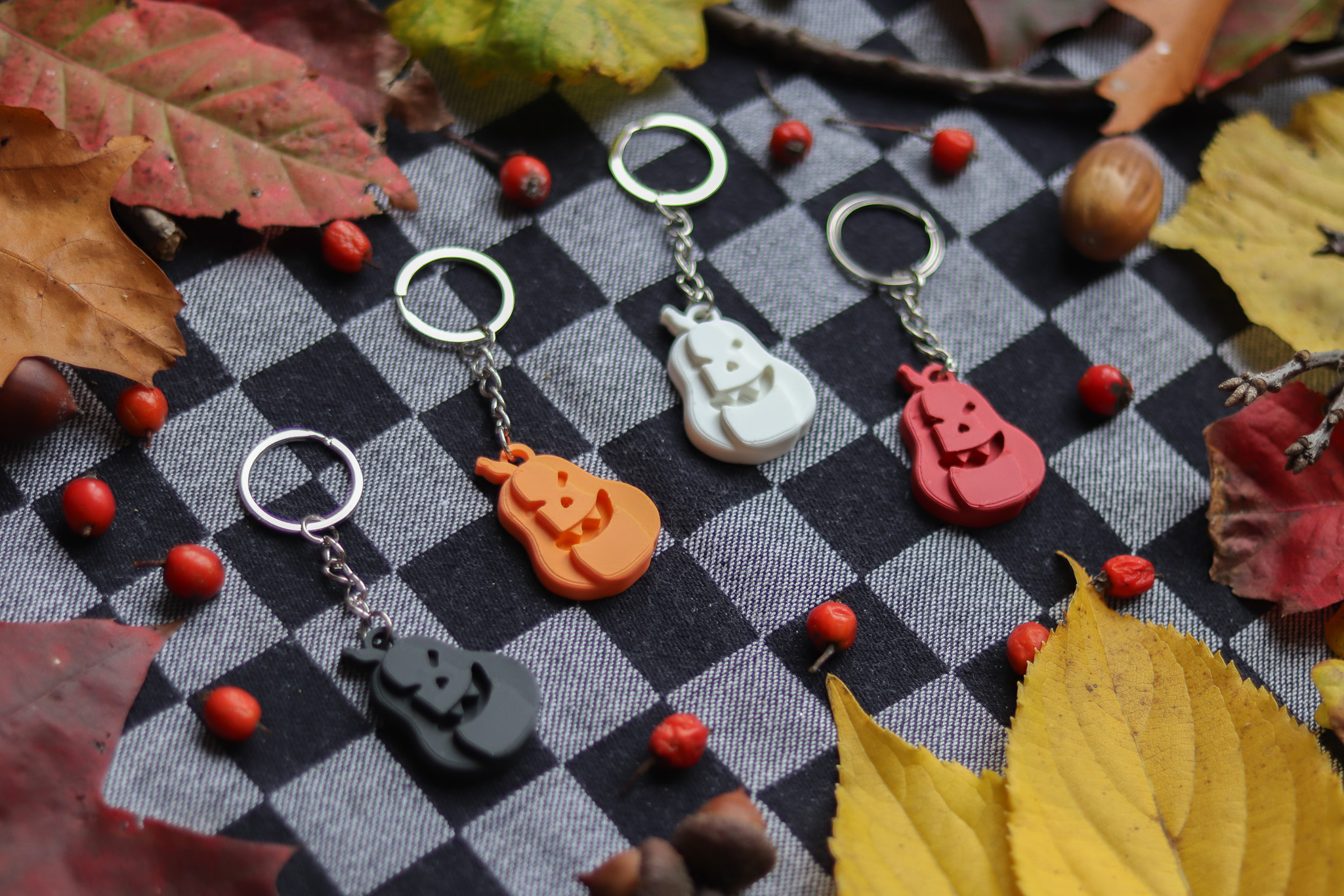 Mischievous Pumpkin Keychain | Autumn Series | Halloween