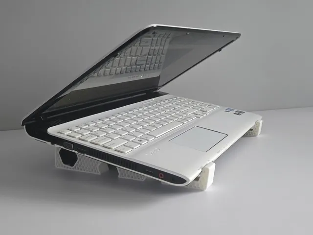 Laptop stand with connector
