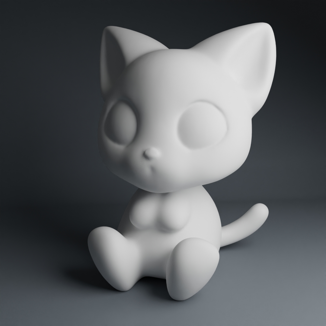 Cute stylized sitting cat