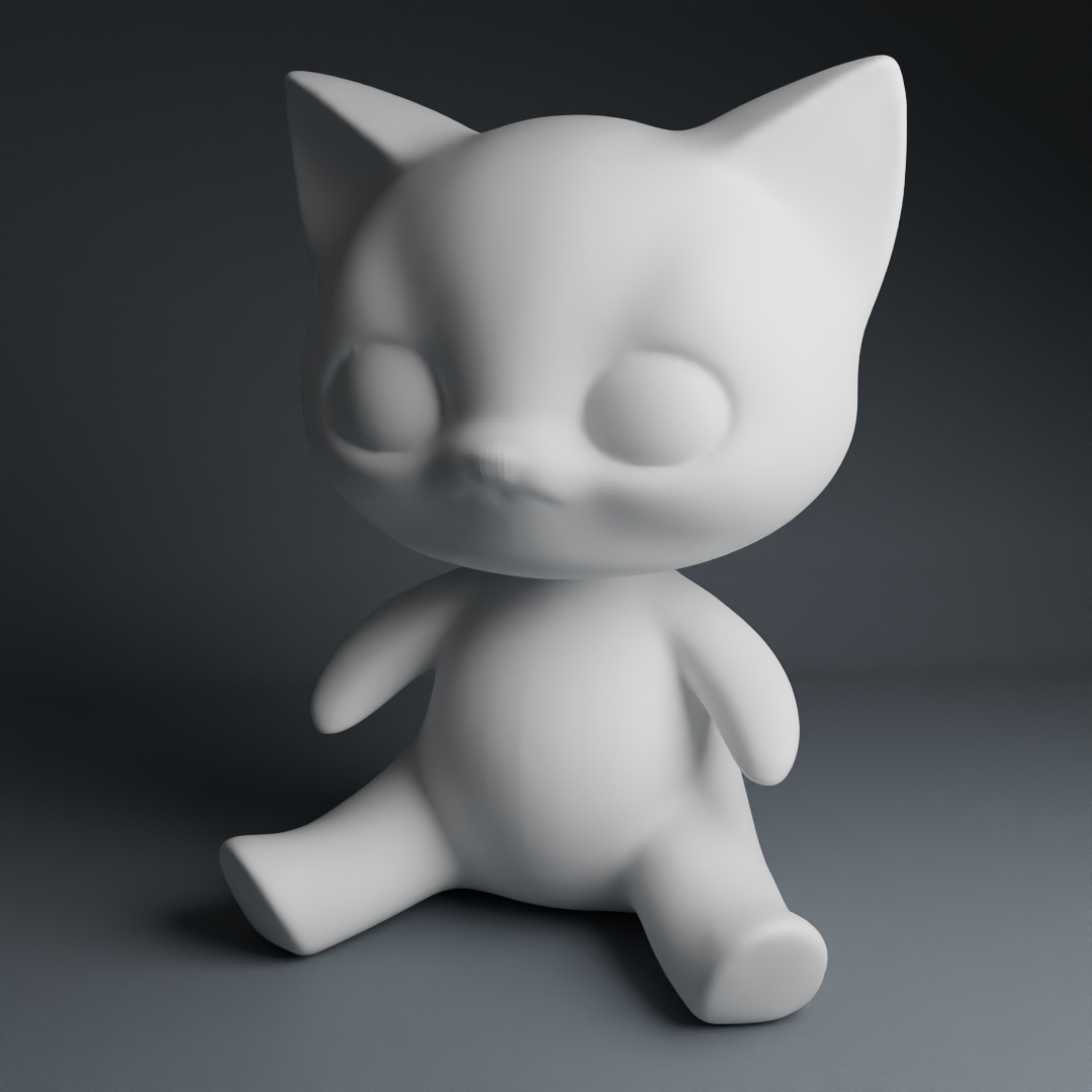 Cute stylized sitting cat