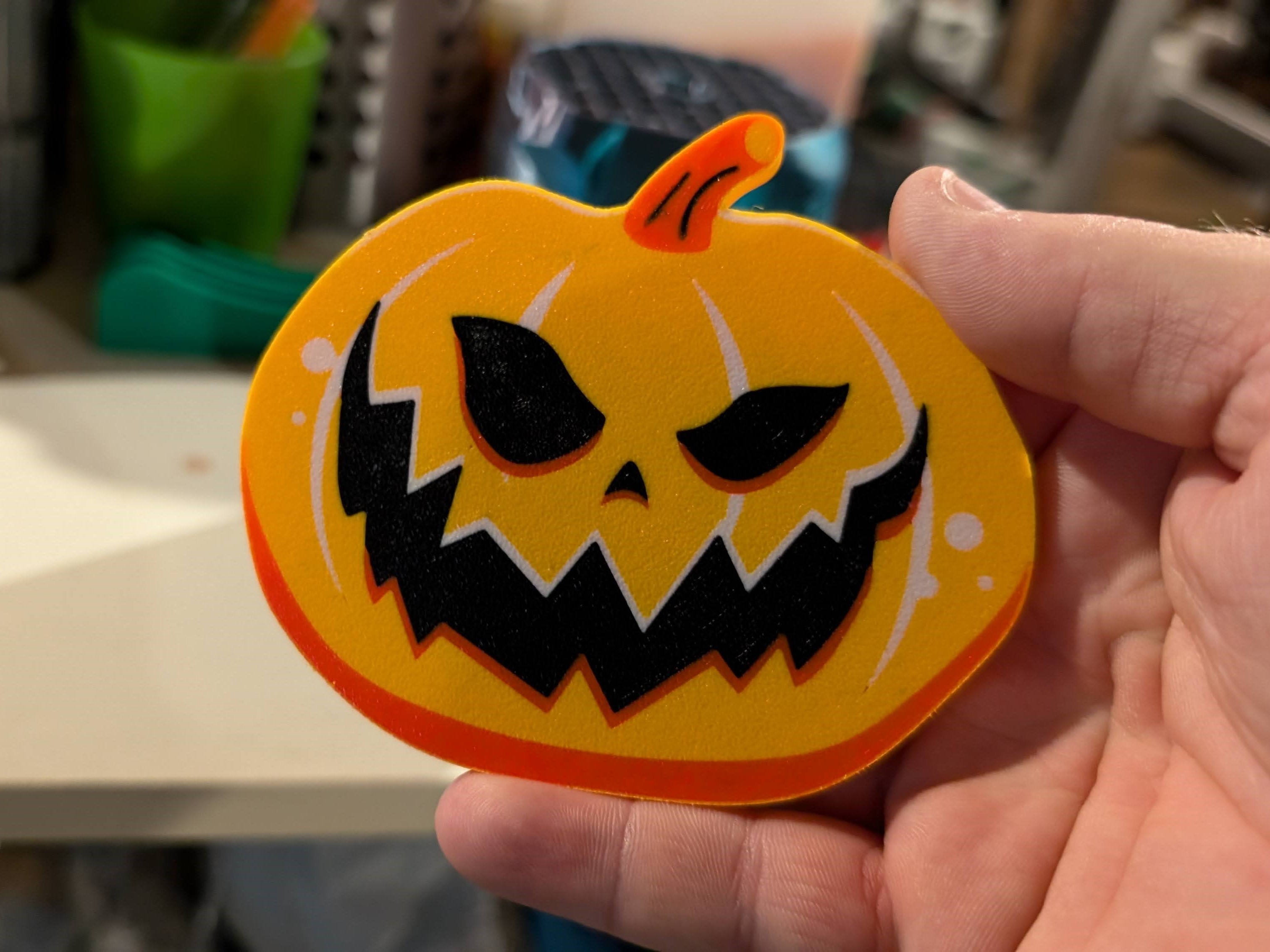 MMU Scary Neon Halloween Pumpkin