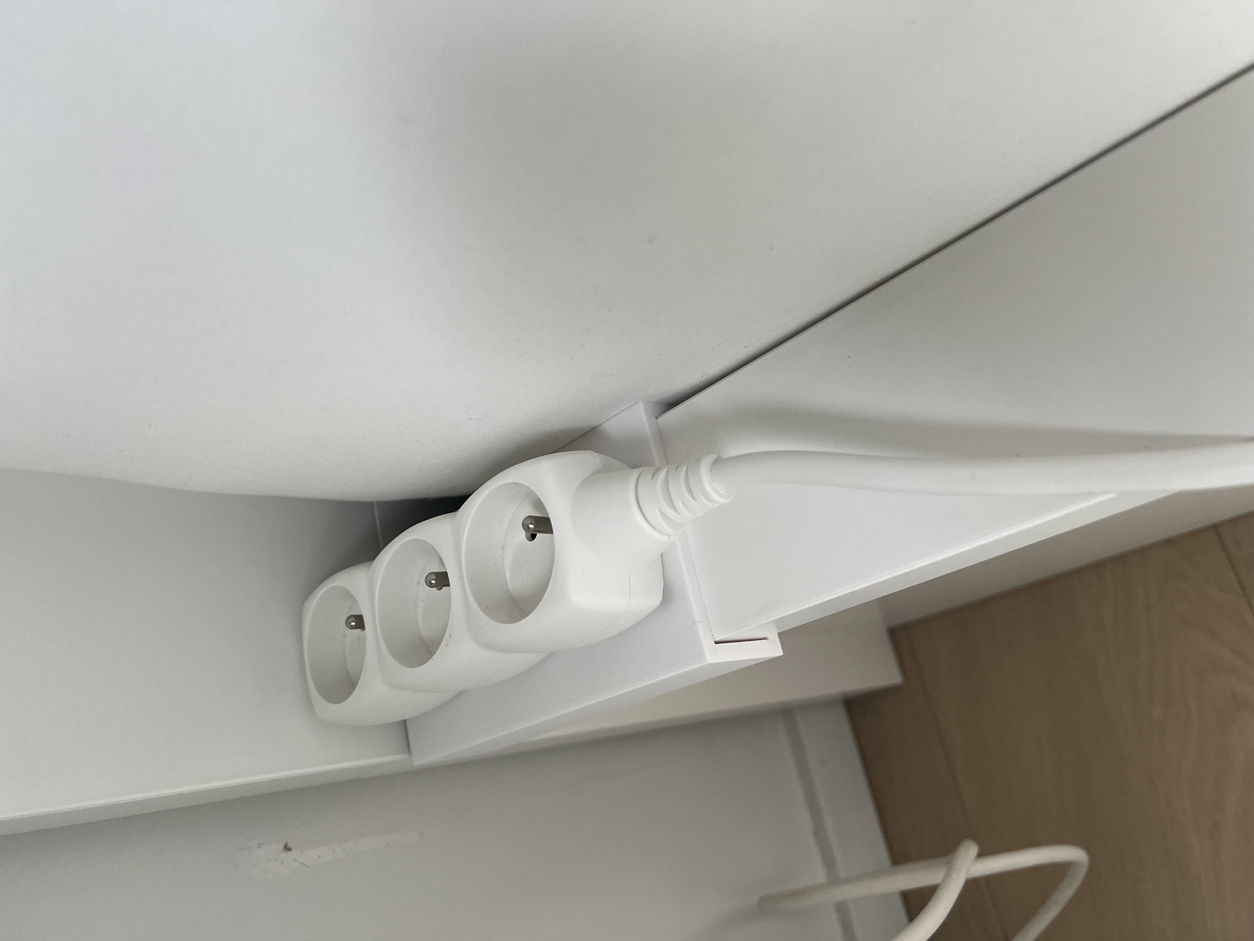 IKEA Malm + Koppla - Bedside 3-way Power Strip Holder